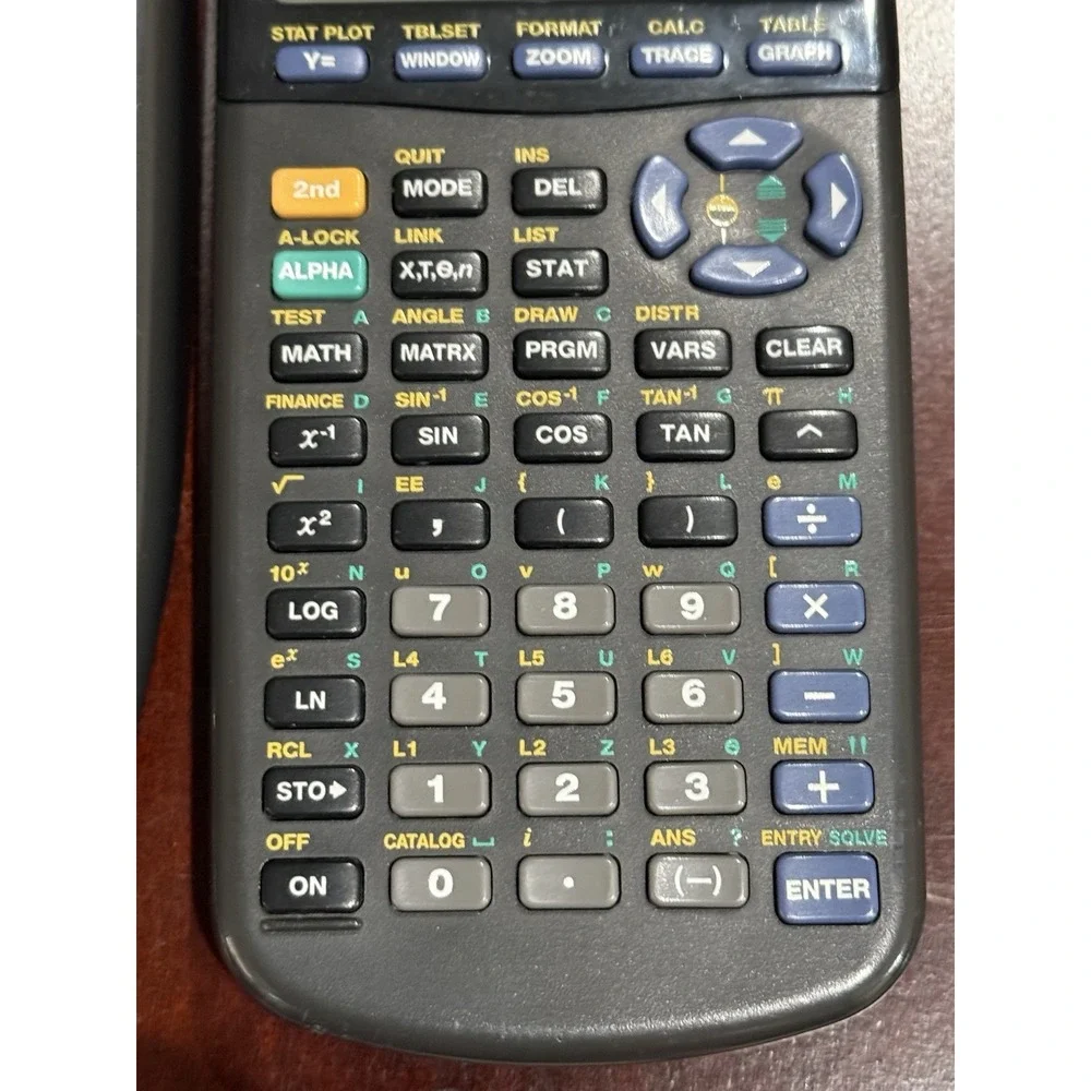 Texas Instruments TI-83 Plus Black Graphing Calculator Cover Works and Tested